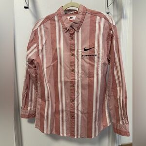Supreme Nike Cotton Button Up Twill Shirt — M